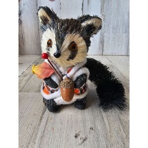 Joann raccoon bottle brush sisal nut woodland realistic fall home decor cute